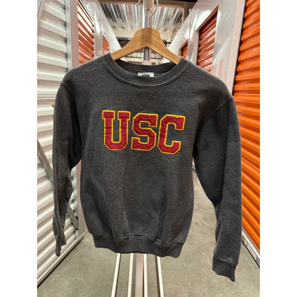 Wideworld Sportswear USC Trojans Youth Medium Sweatshirt‎ Gray Made in USA